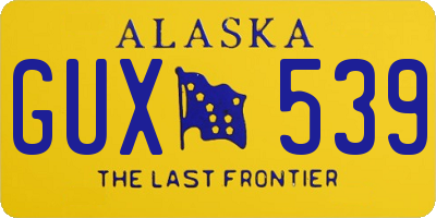 AK license plate GUX539