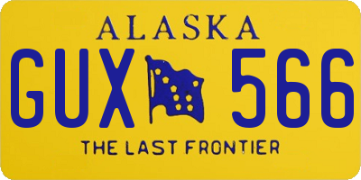 AK license plate GUX566