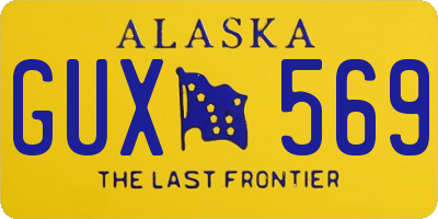 AK license plate GUX569