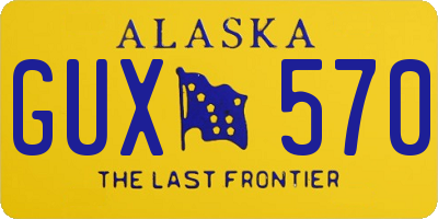 AK license plate GUX570