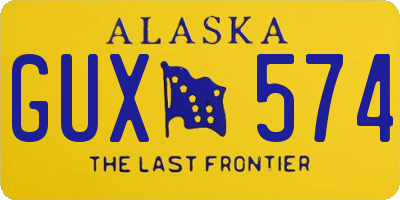 AK license plate GUX574
