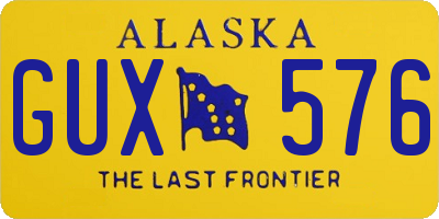 AK license plate GUX576