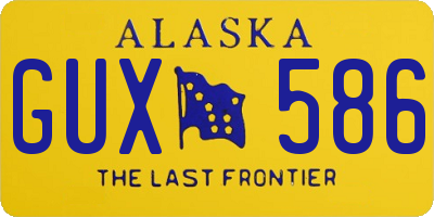 AK license plate GUX586