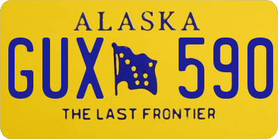 AK license plate GUX590
