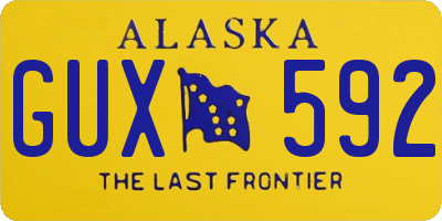 AK license plate GUX592