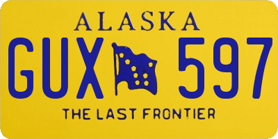 AK license plate GUX597
