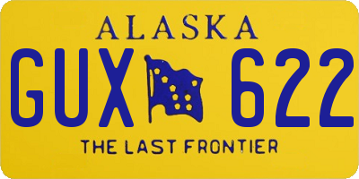 AK license plate GUX622