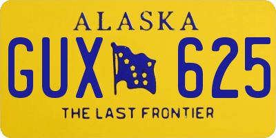 AK license plate GUX625