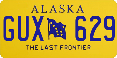 AK license plate GUX629