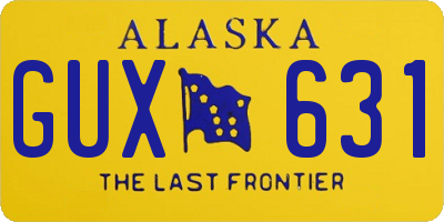AK license plate GUX631
