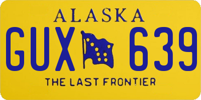 AK license plate GUX639