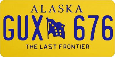 AK license plate GUX676