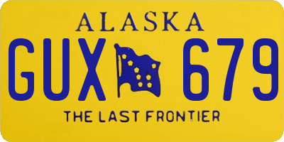 AK license plate GUX679