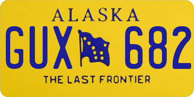 AK license plate GUX682
