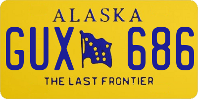 AK license plate GUX686