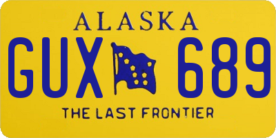 AK license plate GUX689