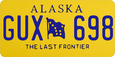 AK license plate GUX698