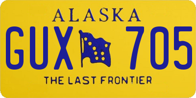 AK license plate GUX705