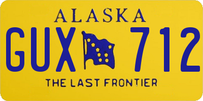 AK license plate GUX712