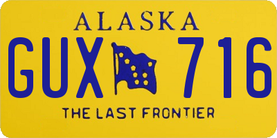 AK license plate GUX716