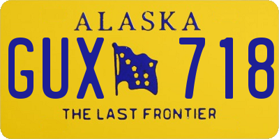 AK license plate GUX718