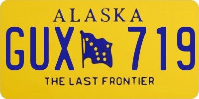 AK license plate GUX719