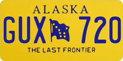 AK license plate GUX720