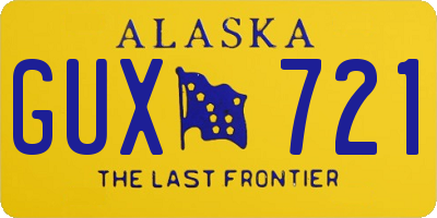 AK license plate GUX721