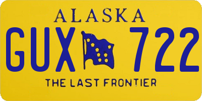 AK license plate GUX722