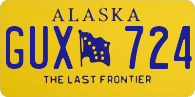 AK license plate GUX724