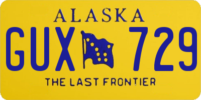 AK license plate GUX729