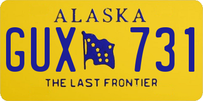 AK license plate GUX731