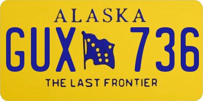 AK license plate GUX736