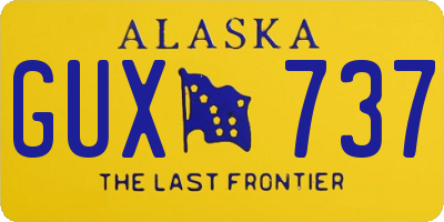 AK license plate GUX737