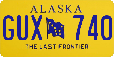 AK license plate GUX740