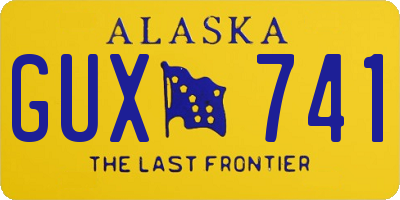 AK license plate GUX741