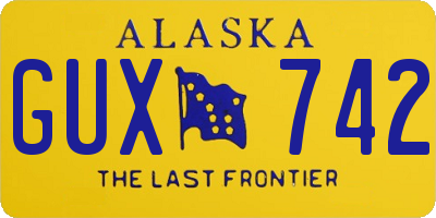 AK license plate GUX742