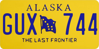 AK license plate GUX744