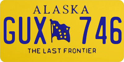 AK license plate GUX746