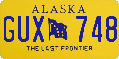 AK license plate GUX748