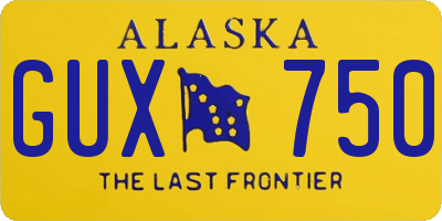 AK license plate GUX750