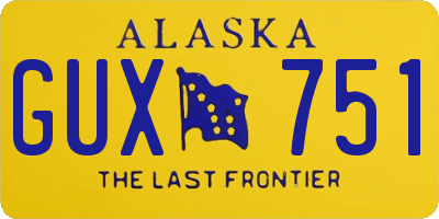 AK license plate GUX751