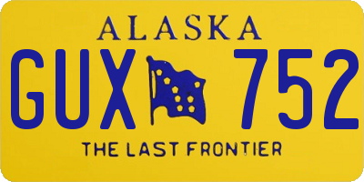 AK license plate GUX752