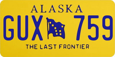 AK license plate GUX759