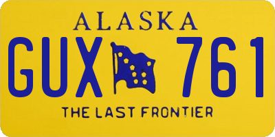 AK license plate GUX761