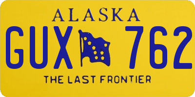 AK license plate GUX762