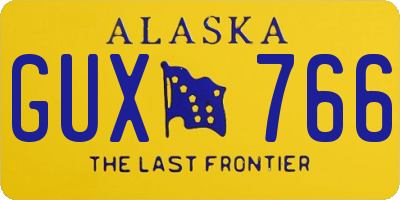 AK license plate GUX766