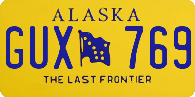 AK license plate GUX769