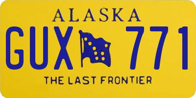 AK license plate GUX771