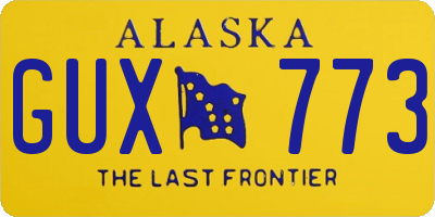 AK license plate GUX773